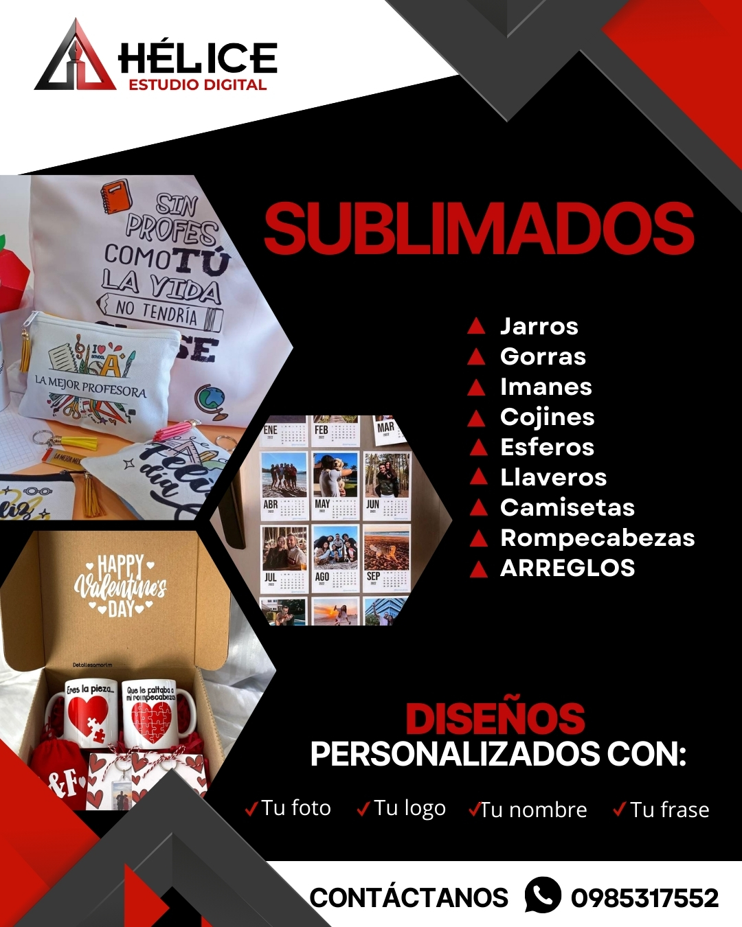 Red Black Geometric Corporate Business Card